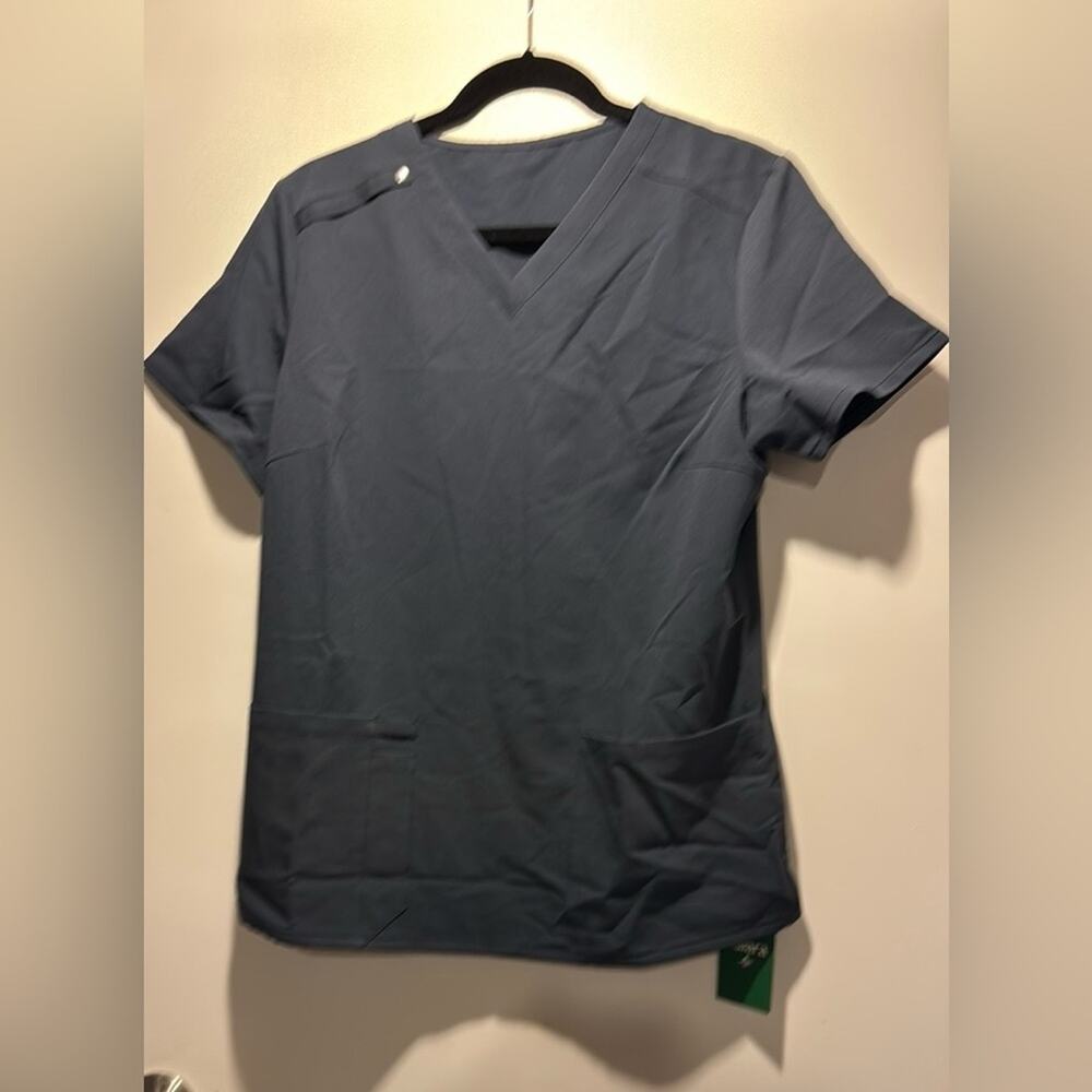 Halara Charcoal V-Neck Scrub Top